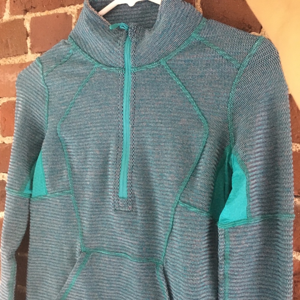Lululemon Ivivva Quarter ZIP Teal Pullover